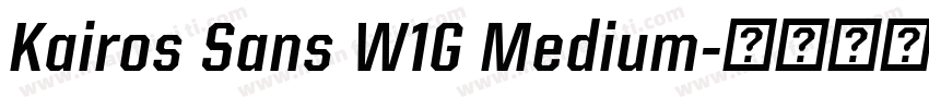 Kairos Sans W1G Medium字体转换